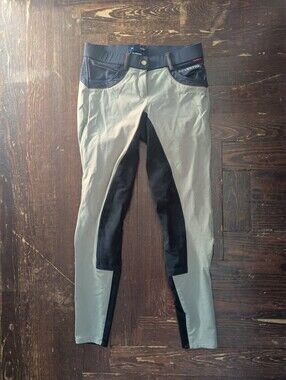 B Vertigo Beige / Navy Full Seat Breeches